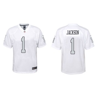 DeSean Jackson Jersey Raiders White Color Rush Game Youth