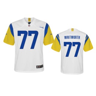 Youth Rams Andrew Whitworth White Alternate Game Jersey