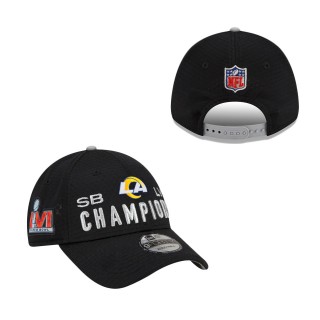 Youth Los Angeles Rams Black Super Bowl LVI Champions Locker Room Trophy Collection 9FORTY Snapback Adjustable Hat