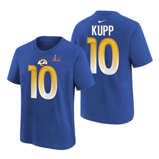 Youth Los Angeles Rams Cooper Kupp Royal Super Bowl LVI Bound Name & Number T-Shirt