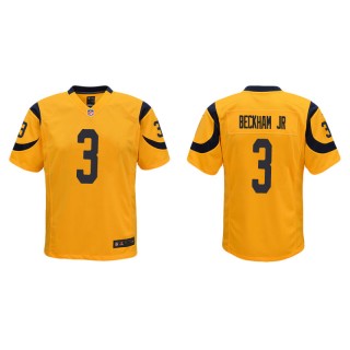 Odell Beckham Jr. Jersey Rams Gold Color Rush Game Youth