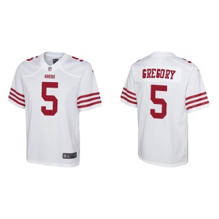 Youth 49ers Randy Gregory White Game Jersey