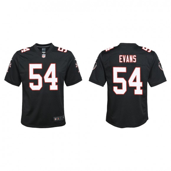 Youth Atlanta Falcons Rashaan Evans Black Throwback Game Jersey