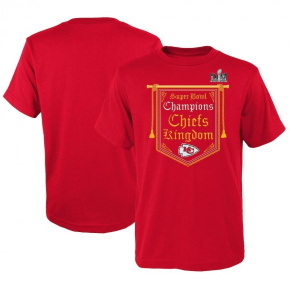 Youth Chiefs Red Super Bowl LVIII Champions Hometown On Top T-Shirt