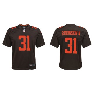 Youth Cleveland Browns Reggie Robinson II Brown Alternate Game Jersey