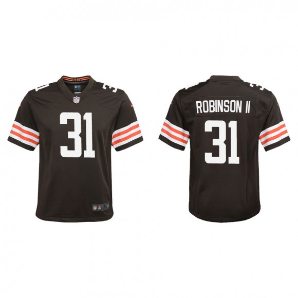 Youth Cleveland Browns Reggie Robinson II Brown Game Jersey