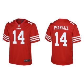 Youth 49ers Ricky Pearsall Scarlet Game Jersey