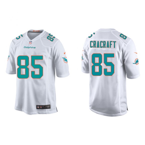 Youth Dolphins River Cracraft White Game Jersey