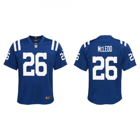 Youth Indianapolis Colts Rodney McLeod Royal Game Jersey