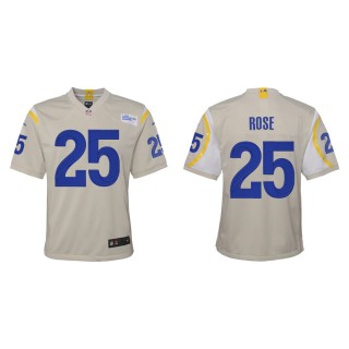 Youth Los Angeles Rams Rose Bone Game Jersey