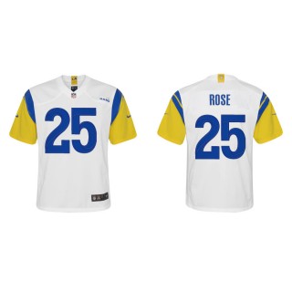 Youth Los Angeles Rams Rose White Alternate Game Jersey
