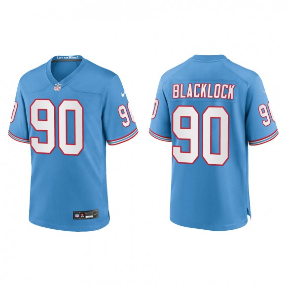 Youth Titans Ross Blacklock Light Blue Oilers Throwback Game Jersey