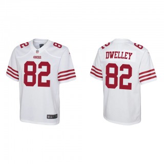 Youth Ross Dwelley White Game Jersey