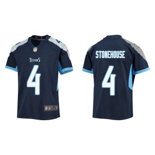 Youth Ryan Stonehouse Tennessee Titans Navy Game Jersey