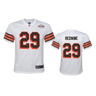 Youth Cleveland Browns Sheldrick Redwine White 1946 Collection Alternate Game Jersey
