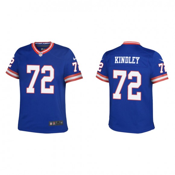 Youth New York Giants Solomon Kindley Royal Classic Game Jersey