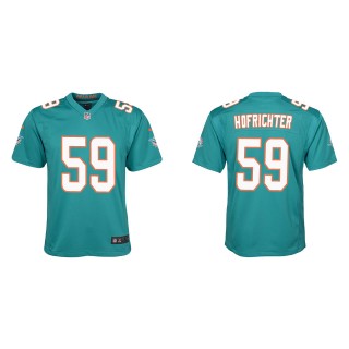 Youth Miami Dolphins Sterling Hofrichter Aqua Game Jersey