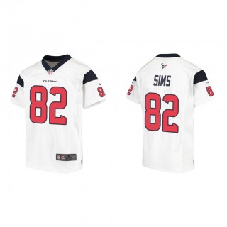 Youth Steven Sims White Game Jersey