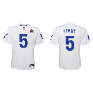 Youth Jalen Ramsey Rams White Super Bowl LVI Game Fashion Jersey