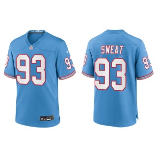 Youth Titans T'Vondre Sweat Light Blue Oilers Throwback Game Jersey