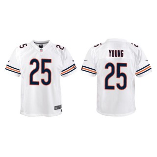 Youth Bears Tavon Young White Game Jersey