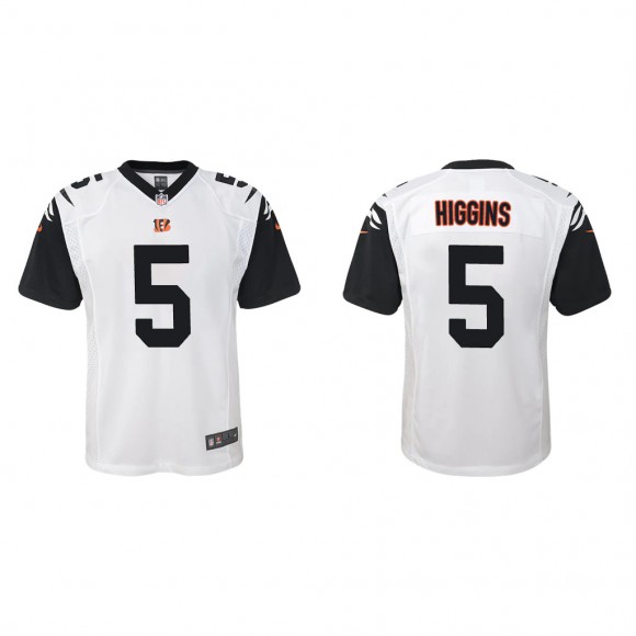 Youth Tee Higgins White Alternate Game Jersey