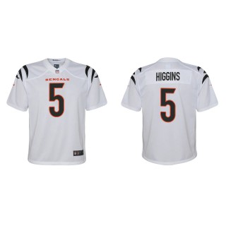 Youth Bengals Tee Higgins White Game Jersey