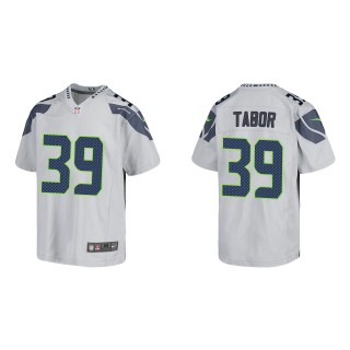 Youth Seattle Seahawks Teez Tabor Gray Game Jersey