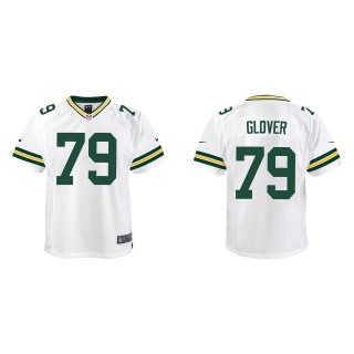 Youth Packers Travis Glover White Game Jersey