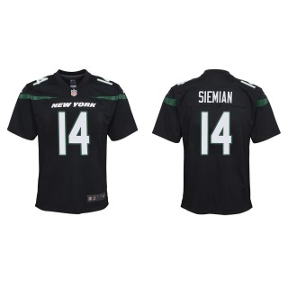 Youth Jets Trevor Siemian Black Game Jersey