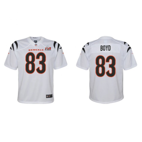 Youth Super Bowl LVI Tyler Boyd Bengals White Game Jersey