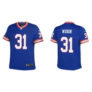 Youth Giants Tyler Nubin Royal Classic Game Jersey