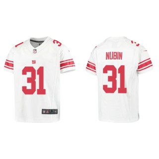 Youth Giants Tyler Nubin White Game Jersey