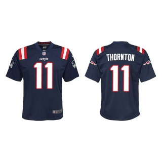 Youth New England Patriots Tyquan Thornton Navy Game Jersey
