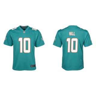 Youth Dolphins Tyreek Hill Aqua Game Jersey