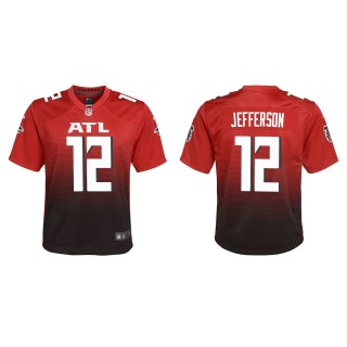 Youth Falcons Van Jefferson Red Alternate Game Jersey