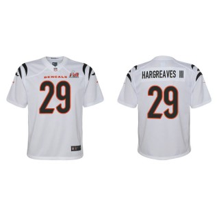Youth Super Bowl LVI Vernon Hargreaves III Bengals White Game Jersey