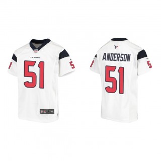 Youth Will Anderson White 2023 NFL Draft Game Jersey