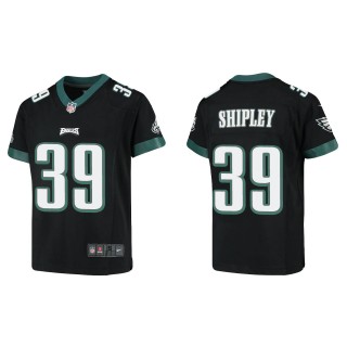 Youth Eagles Will Shipley Black Game Jersey