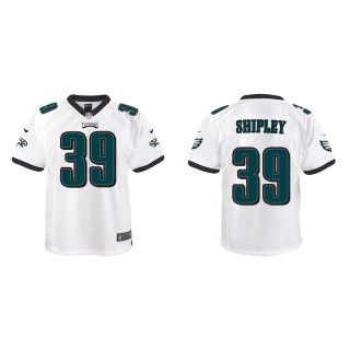 Youth Eagles Will Shipley White Game Jersey