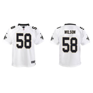 Youth New Orleans Saints Wilson White Game Jersey
