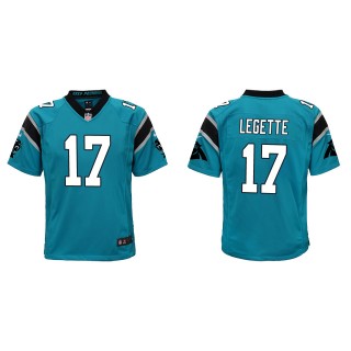 Youth Panthers Xavier Legette Blue Game Jersey