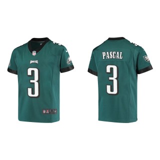 Youth Philadelphia Eagles Zach Pascal Midnight Green Game Jersey