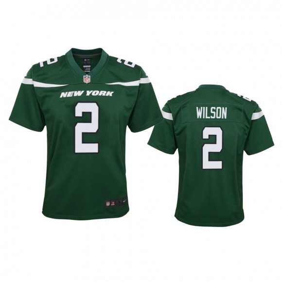 Youth Jets Zach Wilson Green Game Jersey