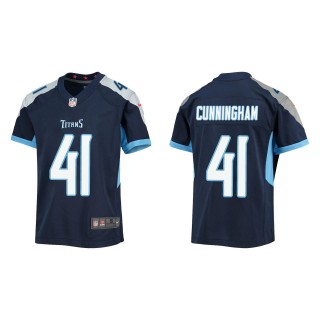 Zach Cunningham Youth Tennessee Titans Navy Game Jersey