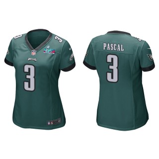 Zach Pascal Women's Philadelphia Eagles Super Bowl LVII Green Game Jersey