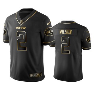 New York Jets Zach Wilson Black Golden Edition Jersey