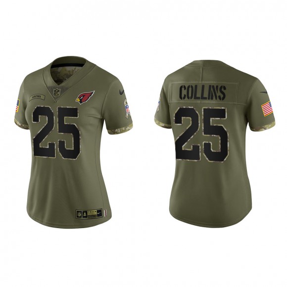 Zaven Collins Women's Arizona Cardinals Olive 2022 Salute To Service Limited Jersey